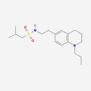 2-methyl-N-(2-(1-propyl-1,2,3,4-tetrahydroquinolin-6-yl)ethyl)propane-1-sulfonamide