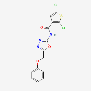2,5-dichloro-N-(5-(phenoxymethyl)-1,3,4-oxadiazol-2-yl)thiophene-3-carboxamide