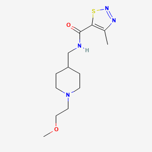 N-((1-(2-methoxyethyl)piperidin-4-yl)methyl)-4-methyl-1,2,3-thiadiazole-5-carboxamide