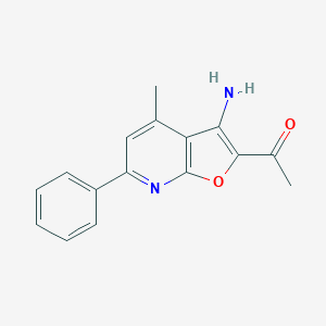 molecular formula C16H14N2O2 B293125 1-(3-Amino-4-methyl-6-phenylfuro[2,3-b]pyridin-2-yl)ethanone 