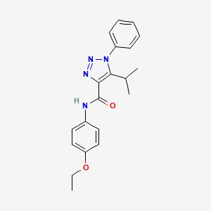 molecular formula C20H22N4O2 B2931250 N-(4-ethoxyphenyl)-1-phenyl-5-(propan-2-yl)-1H-1,2,3-triazole-4-carboxamide CAS No. 954319-27-8