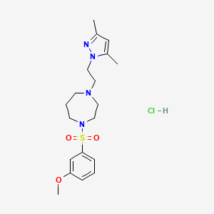 1-(2-(3,5-dimethyl-1H-pyrazol-1-yl)ethyl)-4-((3-methoxyphenyl)sulfonyl)-1,4-diazepane hydrochloride