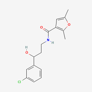 N-(3-(3-chlorophenyl)-3-hydroxypropyl)-2,5-dimethylfuran-3-carboxamide