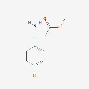 molecular formula C11H14BrNO2 B2931267 Methyl 3-amino-3-(4-bromophenyl)butanoate CAS No. 1510070-51-5