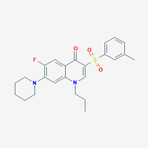 6-fluoro-7-(piperidin-1-yl)-1-propyl-3-(m-tolylsulfonyl)quinolin-4(1H)-one