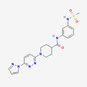 N-(3-methanesulfonamidophenyl)-1-[6-(1H-pyrazol-1-yl)pyridazin-3-yl]piperidine-4-carboxamide