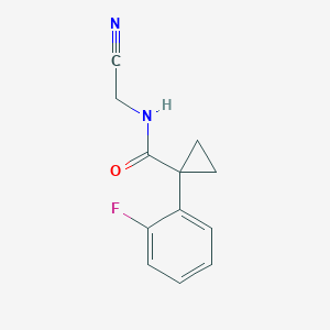 molecular formula C12H11FN2O B2931299 N-(cyanomethyl)-1-(2-fluorophenyl)cyclopropane-1-carboxamide CAS No. 2093541-19-4