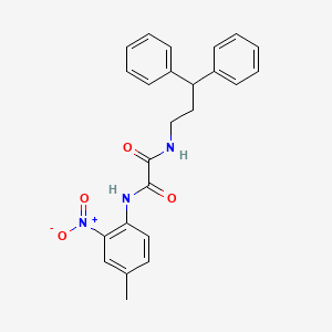 molecular formula C24H23N3O4 B2931304 N1-(3,3-diphenylpropyl)-N2-(4-methyl-2-nitrophenyl)oxalamide CAS No. 941999-50-4