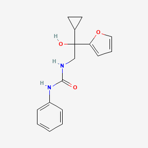 molecular formula C16H18N2O3 B2931312 1-(2-Cyclopropyl-2-(furan-2-yl)-2-hydroxyethyl)-3-phenylurea CAS No. 1396884-38-0