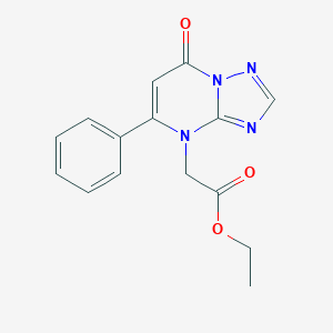 molecular formula C15H14N4O3 B293132 ethyl (7-oxo-5-phenyl[1,2,4]triazolo[1,5-a]pyrimidin-4(7H)-yl)acetate 