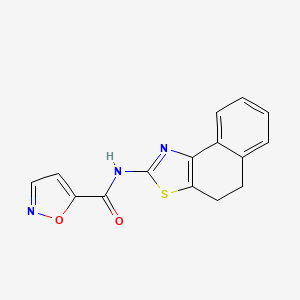 molecular formula C15H11N3O2S B2931325 N-(4,5-dihydronaphtho[1,2-d]thiazol-2-yl)isoxazole-5-carboxamide CAS No. 941868-81-1
