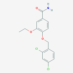 molecular formula C16H15Cl2NO3 B2931326 4-[(2,4-Dichlorobenzyl)oxy]-3-ethoxybenzamide CAS No. 1706428-37-6