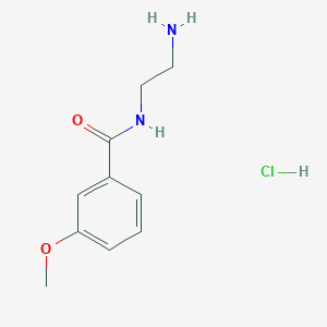 molecular formula C10H15ClN2O2 B2931327 N-(2-aminoethyl)-3-methoxybenzamide hydrochloride CAS No. 94319-88-7