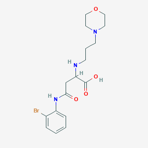 molecular formula C17H24BrN3O4 B2931330 4-((2-Bromophenyl)amino)-2-((3-morpholinopropyl)amino)-4-oxobutanoic acid CAS No. 1097616-39-1