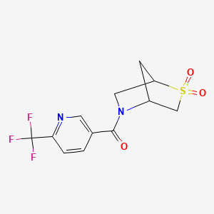 (2,2-Dioxido-2-thia-5-azabicyclo[2.2.1]heptan-5-yl)(6-(trifluoromethyl)pyridin-3-yl)methanone