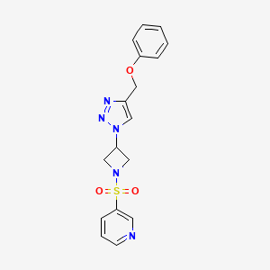 3-((3-(4-(phenoxymethyl)-1H-1,2,3-triazol-1-yl)azetidin-1-yl)sulfonyl)pyridine