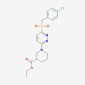 Ethyl 1-(6-((4-chlorobenzyl)sulfonyl)pyridazin-3-yl)piperidine-3-carboxylate