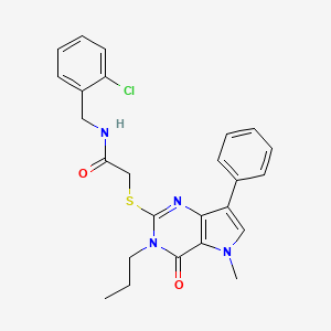 N-(2-chlorobenzyl)-2-((5-methyl-4-oxo-7-phenyl-3-propyl-4,5-dihydro-3H-pyrrolo[3,2-d]pyrimidin-2-yl)thio)acetamide