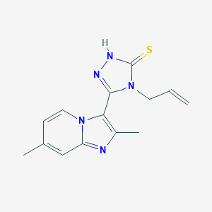 molecular formula C14H15N5S B293134 4-allyl-5-(2,7-dimethylimidazo[1,2-a]pyridin-3-yl)-2,4-dihydro-3H-1,2,4-triazole-3-thione 