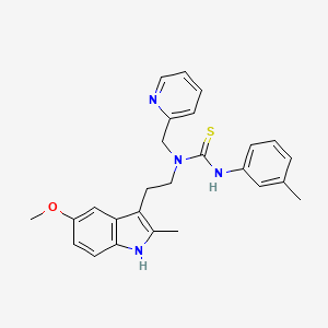 1-(2-(5-methoxy-2-methyl-1H-indol-3-yl)ethyl)-1-(pyridin-2-ylmethyl)-3-(m-tolyl)thiourea