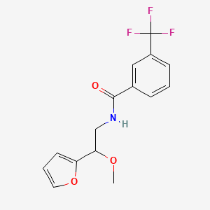 molecular formula C15H14F3NO3 B2931347 N-(2-(furan-2-yl)-2-methoxyethyl)-3-(trifluoromethyl)benzamide CAS No. 1798463-63-4