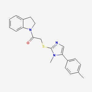 1-(indolin-1-yl)-2-((1-methyl-5-(p-tolyl)-1H-imidazol-2-yl)thio)ethanone