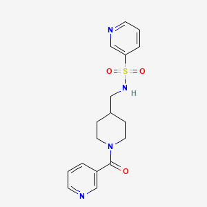 molecular formula C17H20N4O3S B2931353 N-{[1-(pyridine-3-carbonyl)piperidin-4-yl]methyl}pyridine-3-sulfonamide CAS No. 1797954-82-5