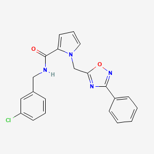 N-(3-chlorobenzyl)-1-[(3-phenyl-1,2,4-oxadiazol-5-yl)methyl]-1H-pyrrole-2-carboxamide