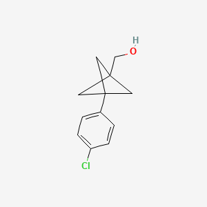 molecular formula C12H13ClO B2931369 [3-(4-Chlorophenyl)-1-bicyclo[1.1.1]pentanyl]methanol CAS No. 2287344-99-2
