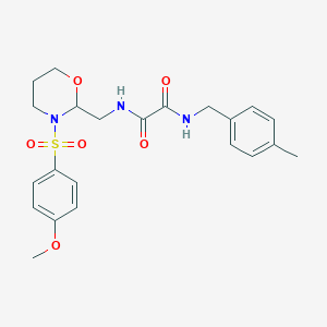 N1-((3-((4-methoxyphenyl)sulfonyl)-1,3-oxazinan-2-yl)methyl)-N2-(4-methylbenzyl)oxalamide