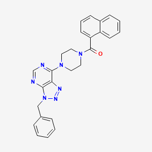 (4-(3-benzyl-3H-[1,2,3]triazolo[4,5-d]pyrimidin-7-yl)piperazin-1-yl)(naphthalen-1-yl)methanone