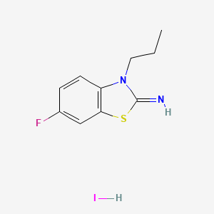 molecular formula C10H12FIN2S B2931392 6-fluoro-3-propylbenzo[d]thiazol-2(3H)-imine hydroiodide CAS No. 1351632-62-6