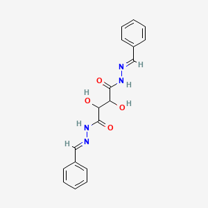 molecular formula C18H18N4O4 B2931394 1,4-Bis[2-(phenylmethylene)-hydrazino]-1,4-dioxo-2,3-dihydroxy-butane CAS No. 882134-03-4