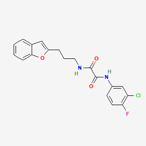 molecular formula C19H16ClFN2O3 B2931396 N1-(3-(benzofuran-2-yl)propyl)-N2-(3-chloro-4-fluorophenyl)oxalamide CAS No. 2034281-72-4