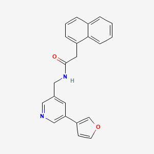 molecular formula C22H18N2O2 B2931398 N-((5-(呋喃-3-基)吡啶-3-基)甲基)-2-(萘-1-基)乙酰胺 CAS No. 2034618-10-3