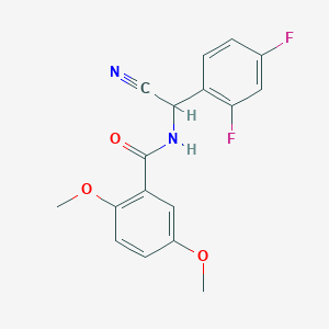 molecular formula C17H14F2N2O3 B2931399 N-[Cyano-(2,4-difluorophenyl)methyl]-2,5-dimethoxybenzamide CAS No. 1385325-35-8
