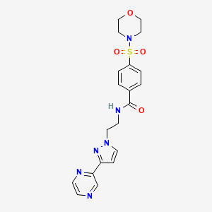 4-(morpholine-4-sulfonyl)-N-{2-[3-(pyrazin-2-yl)-1H-pyrazol-1-yl]ethyl}benzamide