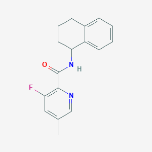 molecular formula C17H17FN2O B2931414 3-fluoro-5-methyl-N-(1,2,3,4-tetrahydronaphthalen-1-yl)pyridine-2-carboxamide CAS No. 2415523-58-7