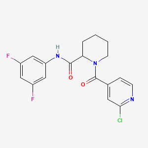 1-(2-chloropyridine-4-carbonyl)-N-(3,5-difluorophenyl)piperidine-2-carboxamide
