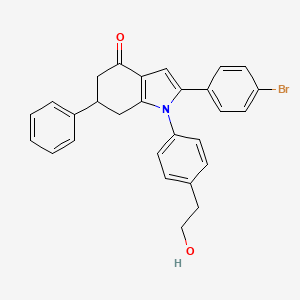 2-(4-Bromophenyl)-1-(4-(2-hydroxyethyl)phenyl)-6-phenyl-5,6,7-trihydroindol-4-one