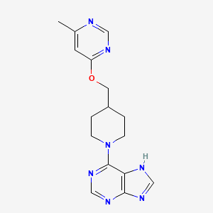 6-(4-(((6-methylpyrimidin-4-yl)oxy)methyl)piperidin-1-yl)-9H-purine