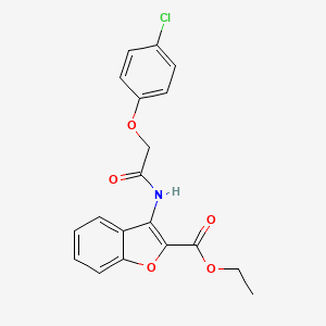 Ethyl 3-(2-(4-chlorophenoxy)acetamido)benzofuran-2-carboxylate