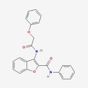 molecular formula C23H18N2O4 B2931471 3-(2-phenoxyacetamido)-N-phenylbenzofuran-2-carboxamide CAS No. 887887-76-5