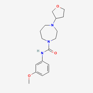 molecular formula C17H25N3O3 B2931475 N-(3-methoxyphenyl)-4-(tetrahydrofuran-3-yl)-1,4-diazepane-1-carboxamide CAS No. 2309189-56-6