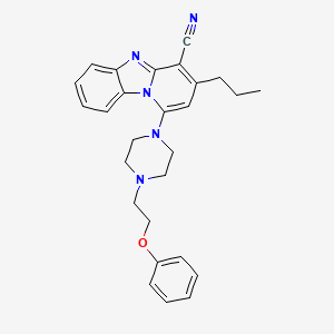 1-[4-(2-Phenoxyethyl)piperazin-1-yl]-3-propylpyrido[1,2-a]benzimidazole-4-carbonitrile