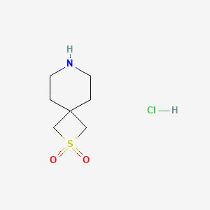 molecular formula C7H14ClNO2S B2931483 2-Thia-7-azaspiro[3.5]nonane 2,2-dioxide hydrochloride CAS No. 2172098-44-9