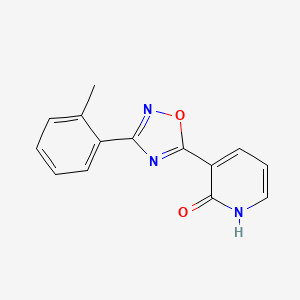 3-[3-(2-methylphenyl)-1,2,4-oxadiazol-5-yl]pyridin-2(1H)-one