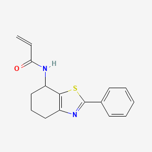 molecular formula C16H16N2OS B2931507 N-(2-Phenyl-4,5,6,7-tetrahydro-1,3-benzothiazol-7-yl)prop-2-enamide CAS No. 2308390-71-6