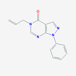 molecular formula C14H12N4O B293151 5-allyl-1-phenyl-1,5-dihydro-4H-pyrazolo[3,4-d]pyrimidin-4-one 
