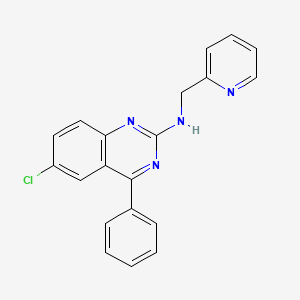 6-chloro-4-phenyl-N-(pyridin-2-ylmethyl)quinazolin-2-amine